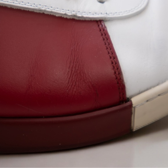 AUTHENTIC PRADA AVENUE‎ SNEAKERS SHOES WHITE + RED SIZE US 7; EU 40 - Picture 9 of 10